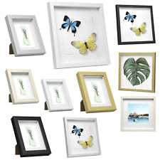 Bilderrahmen 3D Foto Objektrahmen Holz 9 Formaten 13x18 bis 40x40cm Glasscheibe