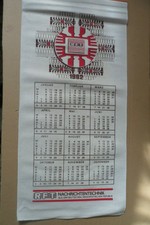 DDR  Leinen Wandkalender 1982 Mit RFT  Werbung - Reklame - 67 x 34 cm -- (Re)