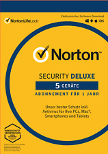 NORTON Security Deluxe 2022 5 Geräte 5 PC/Mac/Android 2023 Internet Security KEY