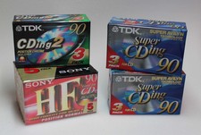 14  Leerkassetten * 5x Sony  C-90HFC * 6x TDK SCD-90EB3 * 3x TDK CDING2-90EC3