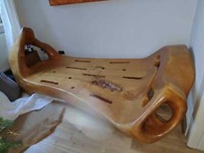 Couch Liege Winter-Garten Massiv-Natur-Holz Design Unikat Eyecatcher Unikat