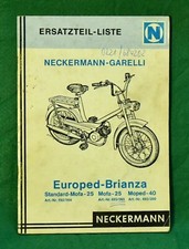 Garelli Europed-Brianza Mofa/Moped Ersatzteilkatalog 1969 m. Preisen, Original