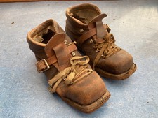 Antik Vintage Ski Wandern Bergsteigen Stiefel Schuhe