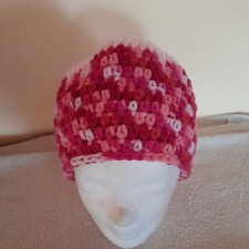 HÄKELMÜTZE  original MY BOSHI WOLLE GR:    ca 56  CM Kopfumfang HANDMADE