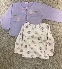 2 teiliges Mädchen Set • Longsleeve und Weste Gr. 86