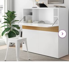 sekretär in Weiß Top Zustand mit Touch Türen und Schublade 