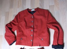 Peter Hahn Trachtenmode, Damen Jacke, rot-schwarz, Gr. 38/40