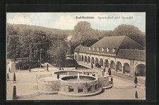 AK Bad-Nauheim, Sprudelhof mit Sprudel 