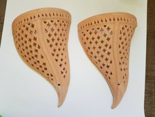 2 Windlichter / Wandlampen aus Terrakotta in Tropfenform 