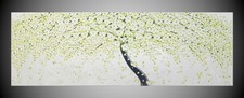 Acrylbild Abstrakt Bilder Leinwand handgemalt Kunst Malerei Gemälde Baum Blumen