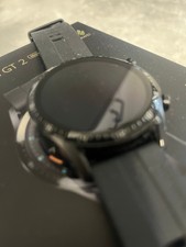 Huawei Watch G2 46mm Edelstahlgehäuse-Schwarz mit Silikonarmband GPS in Schwarz
