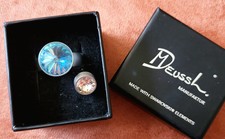 Deussl Manufaktur - Edelstahlring - Gr. 20 - Swarovski Aufsätze