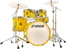 SONOR AQ1 Drumset Lite Yellow Stage Set, TOP Sound,Birkenkessel+Hardware+Stands!