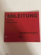 36 Seiten Anleitung für Leica Focometer Quarz Bedienungsanleitung, Manual, -A5