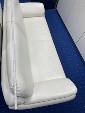 Couch, Cremeweiß, Kunstleder, gebraucht