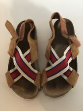 ZARA Sommer Schuhe Sandalen Jungen Kinder Gr. 26 braun rot weiß 