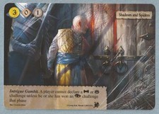 A Game of Thrones LCG 1. Auflage Schatten und Spinnen Alt Art Promo-Karte