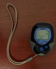 Omron Walking Style II HJ-113 Schrittzähler schwarz und blau mit Gürtelclip