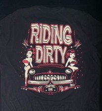 t shirt herren L Cartel Ink Rockabilly Psychobilly Hot Rod Chopper Biker Skater 