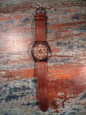 Armbanduhr Spectrum Skelett Zifferblatt Gehäuse Ø46mm Lederarmband braun