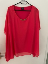 Select by Hermann Lange Bluse 40 pink Lagenlook Gold am Ausschnitt ärmellos