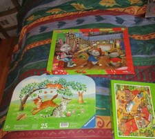4 Puzzle Paket Kinder Kinderpuzzle großes Paket Konvolut Sortiment