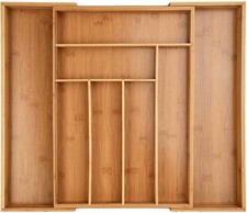 ONVAYA® Bambus Besteckkasten | B-Ware | ausziehbar 