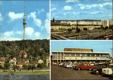 DRESDEN Sachsen DDR Postkarte 1974 Fernsehturm Wachwitz, Kulturpalast Bibliothek