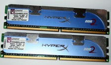 2 GB DDR2-RAM-Kit (2x 1GB) PC2-6400U  HyperX CL4  'Kingston KHX6400D2LLK2/2G'