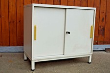 Büroschrank Aktenschrank Sideboard Vintage Retro Büro Regal Space Age weiß 70er