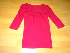 Leichtes Damenshirt, pink, halblange Ärmel, Schleifen auf Schultern, XS