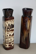 schöne alte DDR Studio-Keramik,antik Vase,Laufglasur-Ost-Design,vintage,Nr.1 v.2