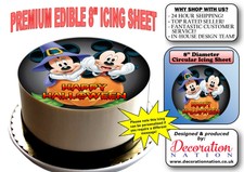 Mickey Mouse Halloween-Design 2 - 8 Zoll Icing Essbare Kuchen Topper Dekoration