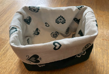 GAIDRA Brotkorb aus Stoff, grün/ sand, 19*27 cm, neuwertig