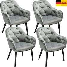 DICTAC® 4x Esszimmerstuhl Küchenstühle Wohnzimmerstuhl gepolstert Stuhl aus Samt
