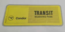 Condor CFG / Boarding Pass 70er Jahre / SEHR SELTEN !