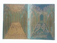 Leder-Kladde für Schreibblock - Kunstvoller Livolinschnitt in Grün und Gold, bei