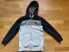 Thermo Sweatjacke C&A Gr. 146 152 grau Strickjacke gefüttert warm