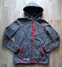 YFK - KAPUZENJACKE - FREIZEITJACKE - JACKE -GRAU/ROT- LANGARM -170/176- w.NEU !