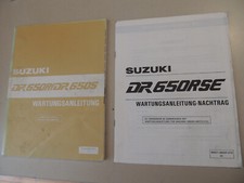 Werkstatthandbuch  Suzuki DR 650 R S RSE  Modellj. 1990-1991 Wartung Reparatur