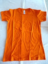 Damen-T-Shirt, Gr. S, orange, Kurzarm, Rundhals, neu