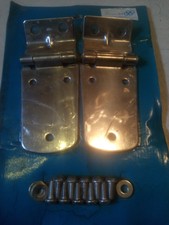 2 Edelstahl - Motorhaubenscharniere Hochglanz für Jeep Wrangler TJ 1997-2006