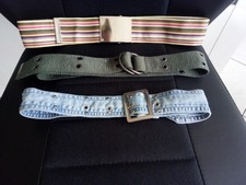 3 Gürtel, Stoffgürtel, 82 cm, 92 cm 95 cm