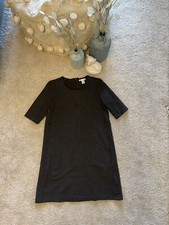 H&M Mini Kleid T-Shirt-Kleid XS 34 grau Basic