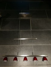 rote Hänge-/Pendelleuchte mit Touchdimmer