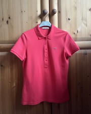 Lacoste Polo Shirt Damen 38 40 M Pink Rosa Sirop wie Neu