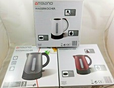 AMBIANO Wasserkocher 1,7L inkl. Kalkfilter 360° Basis Station 2200W 