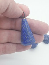 TOP Qualität Natur Lapislazuli Edelstein handgefertigter Anhänger 35 mm