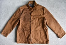 VTG 70s Blue Bell braun 50/50 Leinen Decke gefüttert Routinearbeit Jacke Arbeitskleidung Mantel 44