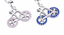 925 Sterling Silber Zyklus Fahrrad Radfahrer Cycling Halskette Anhänger Sport Liebhaber